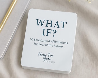 10 Bible Verse Cards for Anxiety: Christian Affirmations (Printable PDF Download/PNG files)