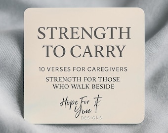 10 Christian Affirmation Cards for Caregivers: Bible Verse Encouragement (Printable PDF Download/PNG files)