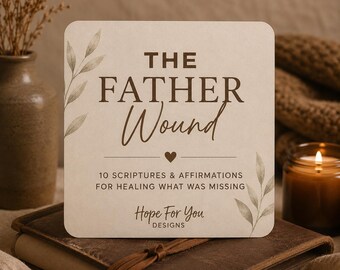 The Father Wound | 10 Bible Verses for Father Abandonment | Christian Healing Cards | Scripture & Affirmations for Childhood Hurt