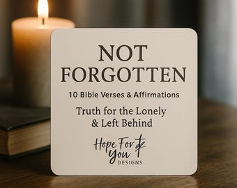 10 Bible Verse Affirmation Cards for Loneliness: Christian Scripture (PNG files/Printable PDF download)
