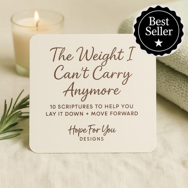 10 Bible Verse Affirmation Cards: Release Burdens, Find Peace (Printable PDF Download/PNG files)