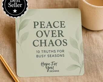 Peace Over Chaos – 10 Bible Verses & Affirmations for Busy Seasons (PDF Download / PNG files)