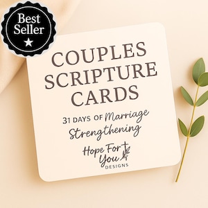 Couples Scripture Cards: 31-Day Marriage Affirmations (Printable PDF)