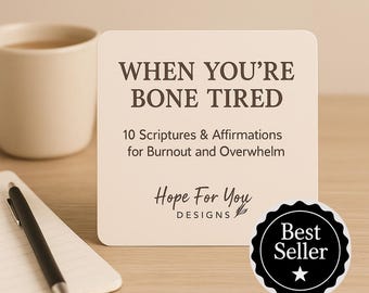 10 Christian Encouragement Cards: Bible Verse Affirmations for Burnout (Printable PDF Download/PNG files)