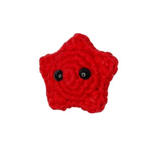 Red Crochet Star – Handmade Plush for Patriotic Decor