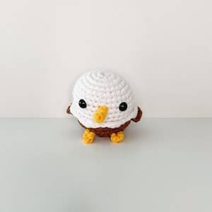 Crochet Bald Eagle Plush – Handmade Patriotic Toy or Americana Decor