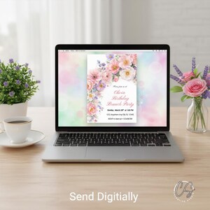 Editable Wildflower Birthday Brunch Invitation Template: Boho Floral (Digital Download 5x7" PDF) image 5
