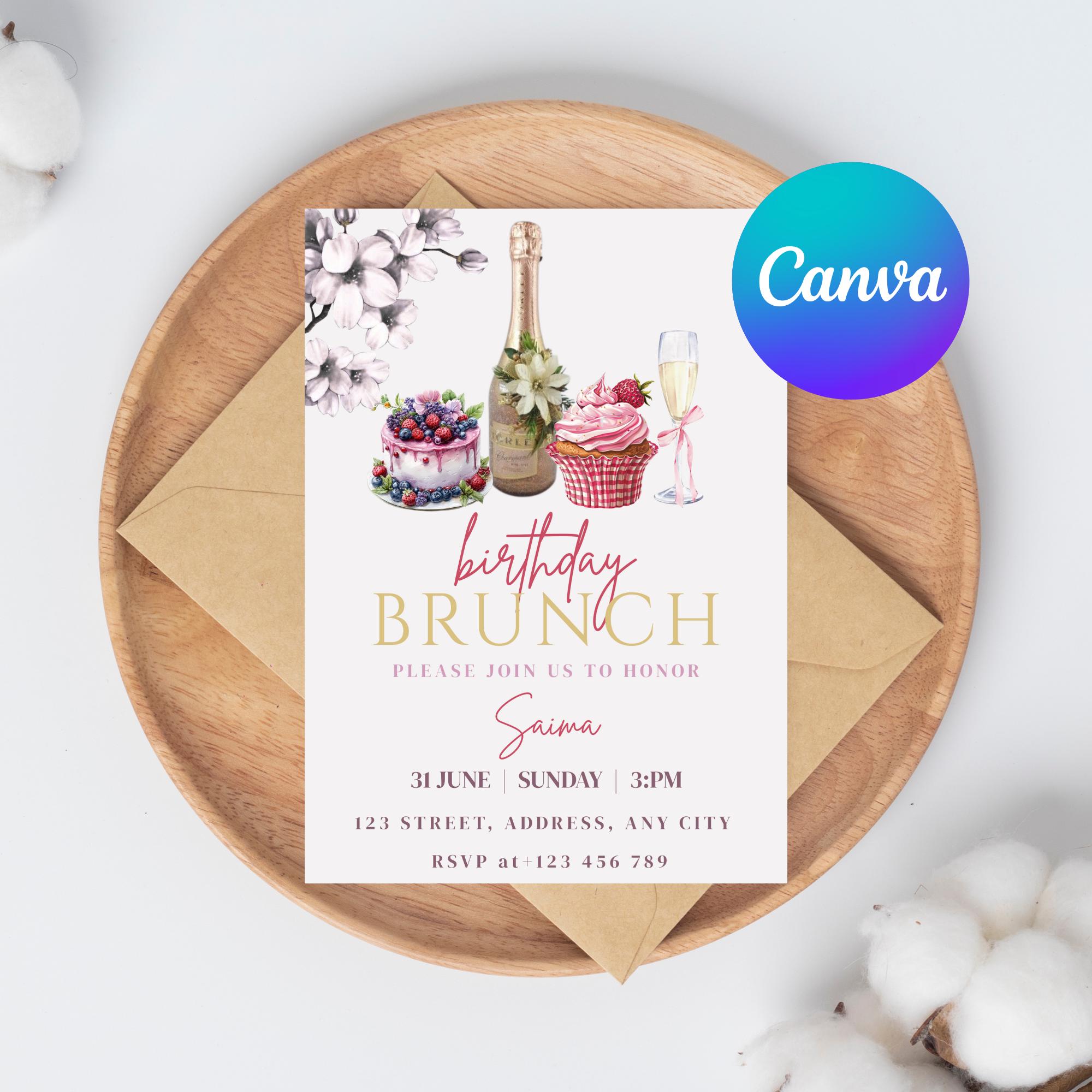Brunch Invitation Birthday Brunch Flyer Birthday Brunch Invitation Birthday Brunch Invite Brunch Birthday Invitation Brunch Invitations