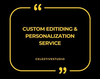 Custom Editing / Personalization Service – For Purchased Templates