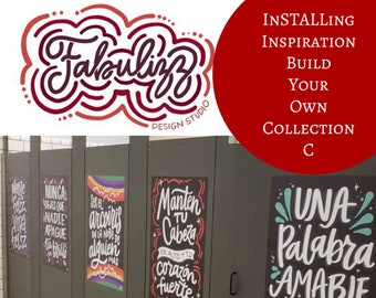 InSTALLing Inspiration Spanish 20" x 30" UV-Coated Vinyl Adhesive Decals for Bathroom Stall Doors or Any Walls - Collection C - Hispanic