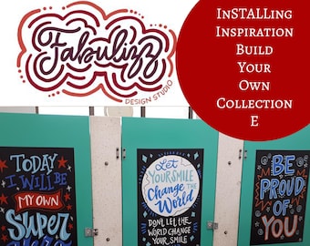 InSTALLing Inspiration - Locker Room Collection - 20" x 30" Vinyl Decals for Bathroom Stall Doors - Sports & Athlete Quotes - Collection E