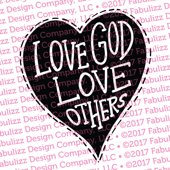 Download Love God Love Others - Typographic Illustration - 8 x 8 ...