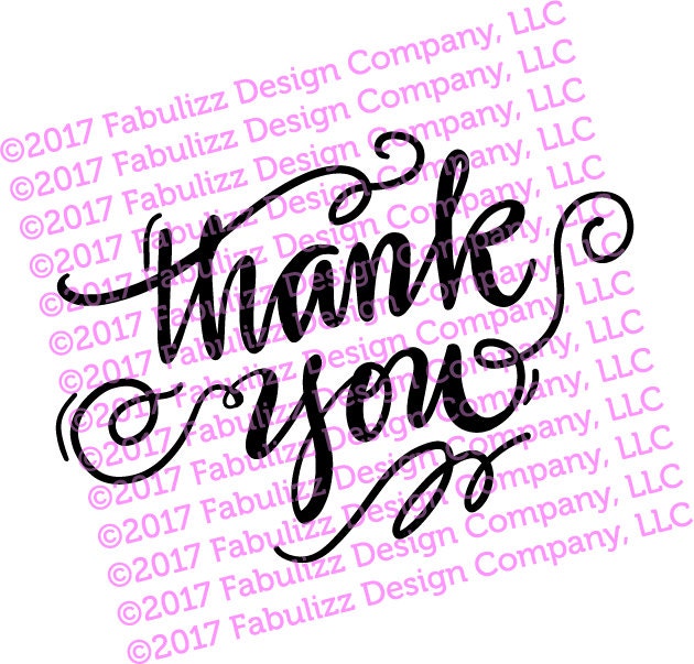 Download Thank You - Typographic Illustration - 8 x 8 - SVG File ...