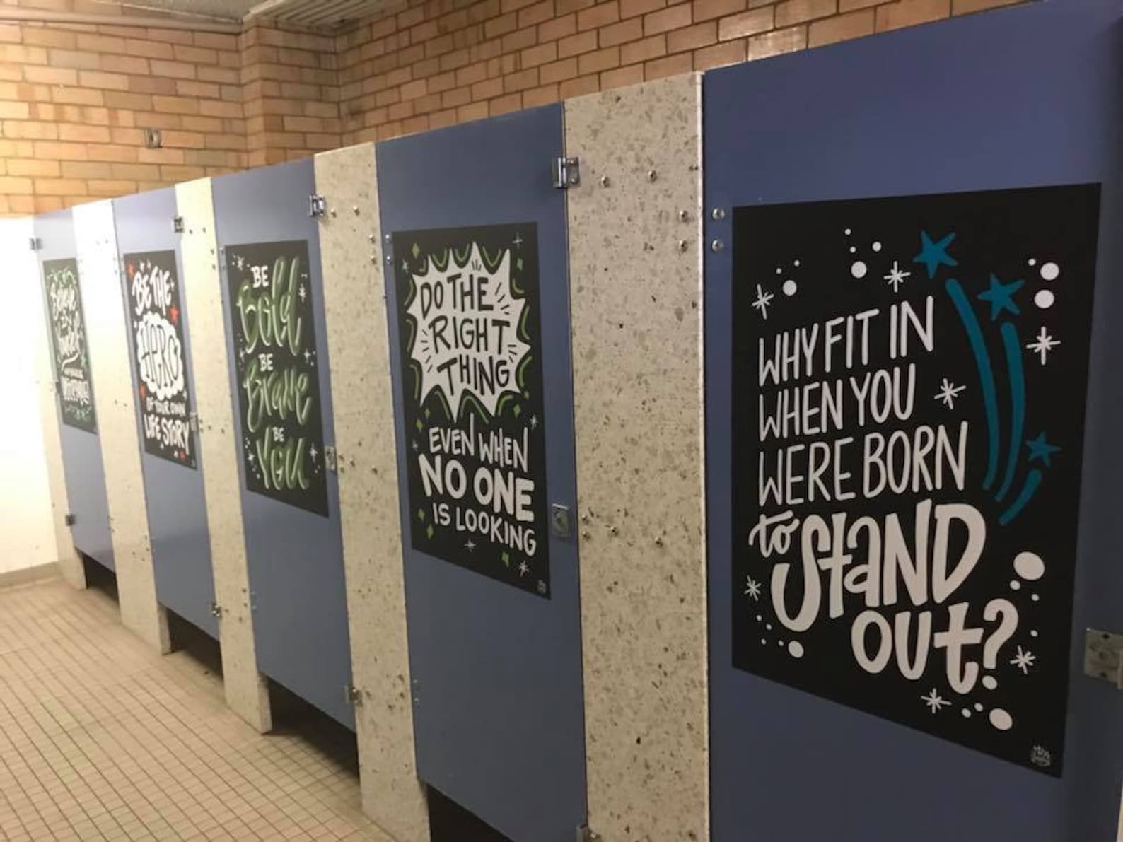 4 Bathroom Stall Vinyl Stickers for Elementary Schools Etsy