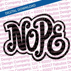 Nope-ilustración tipográfica - 8 "x 8" - archivo SVG para CRICUT