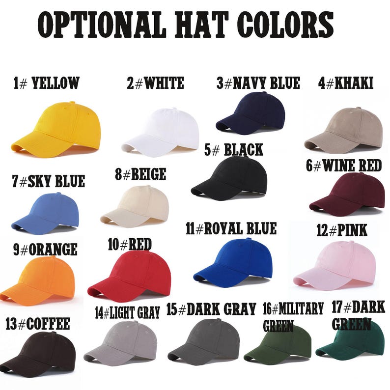Cappello con testo capovolto ricamato personalizzato, crea il tuo cappello personalizzato immagine 9