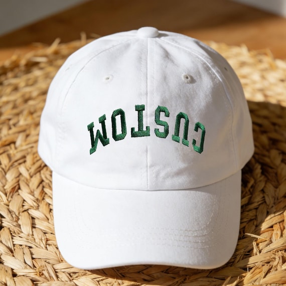 Custom Embroidered Upside Down Text Hat,Make Your Own Personalized Hat