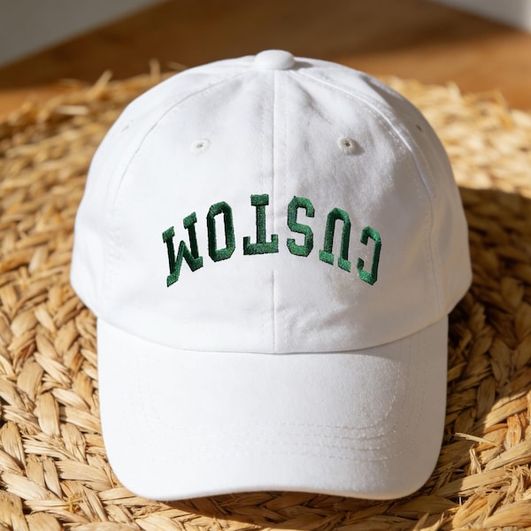 Backwards Text Hat - Etsy