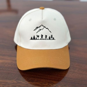 Gorra de camping personalizada para novia / Regalo de despedida de soltera bordado personalizado / Gorra de camionero bicolor / Regalo de Navidad