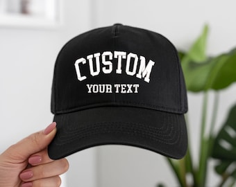 Cappellino da baseball personalizzato con ricamo, cappellino da papà personalizzato, design con logo e testo
