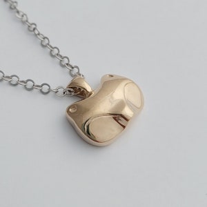 Bronze large raccoon necklace - Animal jewelry - Raccoon lover gift