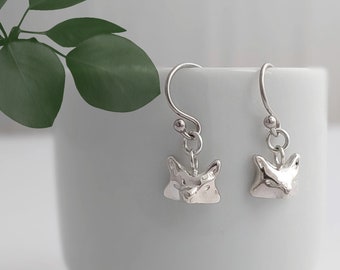 Boucles d'oreilles en argent avec un renard - Cadeau pour les amoureux de la nature