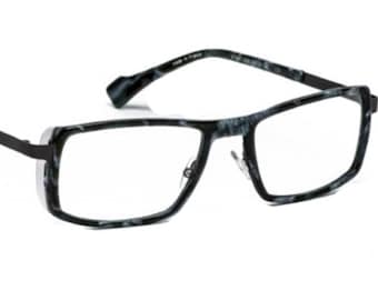 Jean Francois Rey Titanium Eyeglasses, Crimson Half Rim Frames