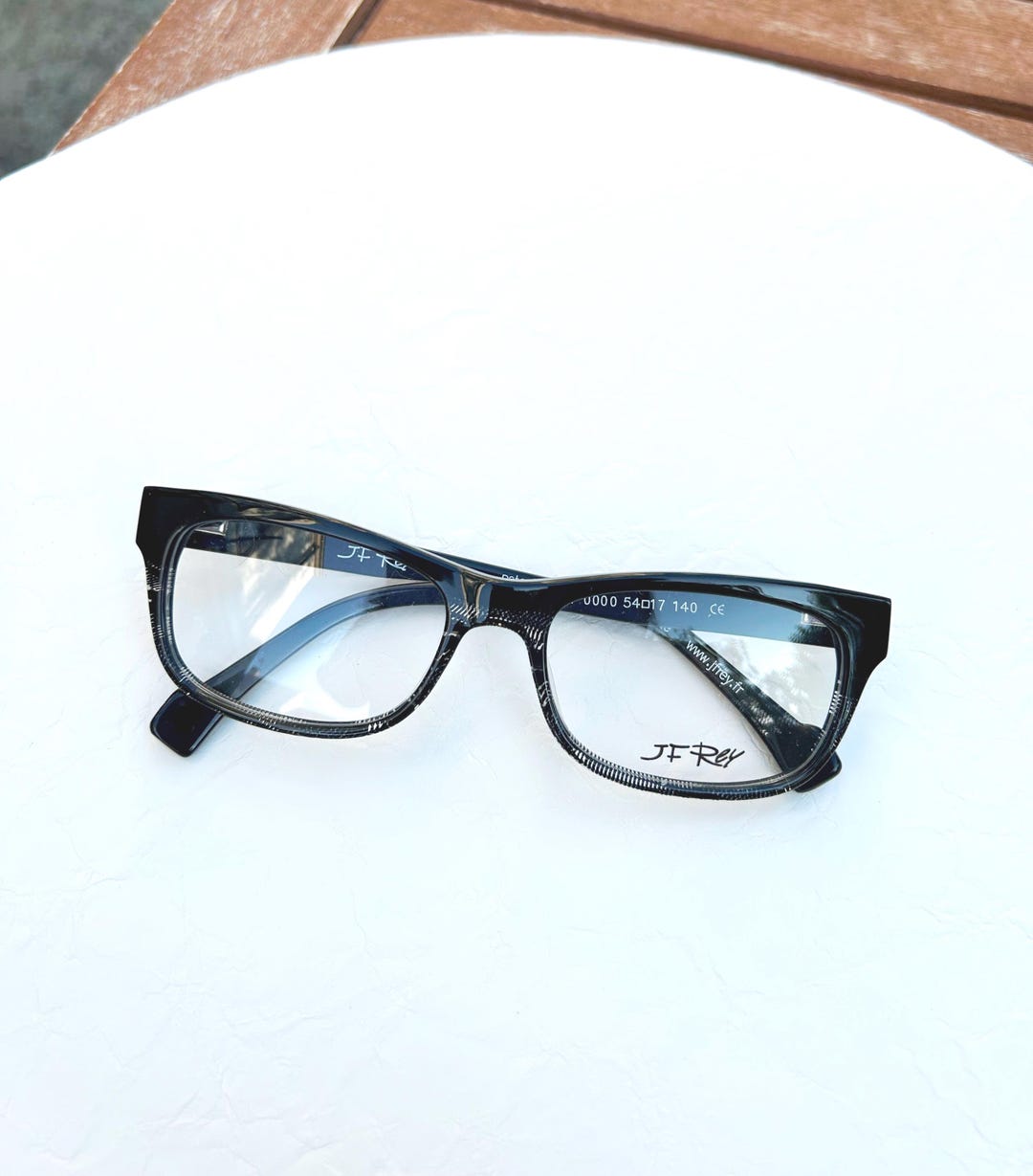 フランス人デザイナー JF REY ブラック 半透明眼鏡 JF1301