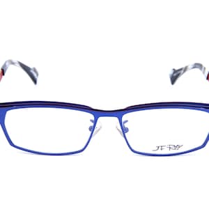 French designer JF REY JF2669 Vintage Retro blue metal eyeglasses - Made in France - Jean François Rey - Optical frame