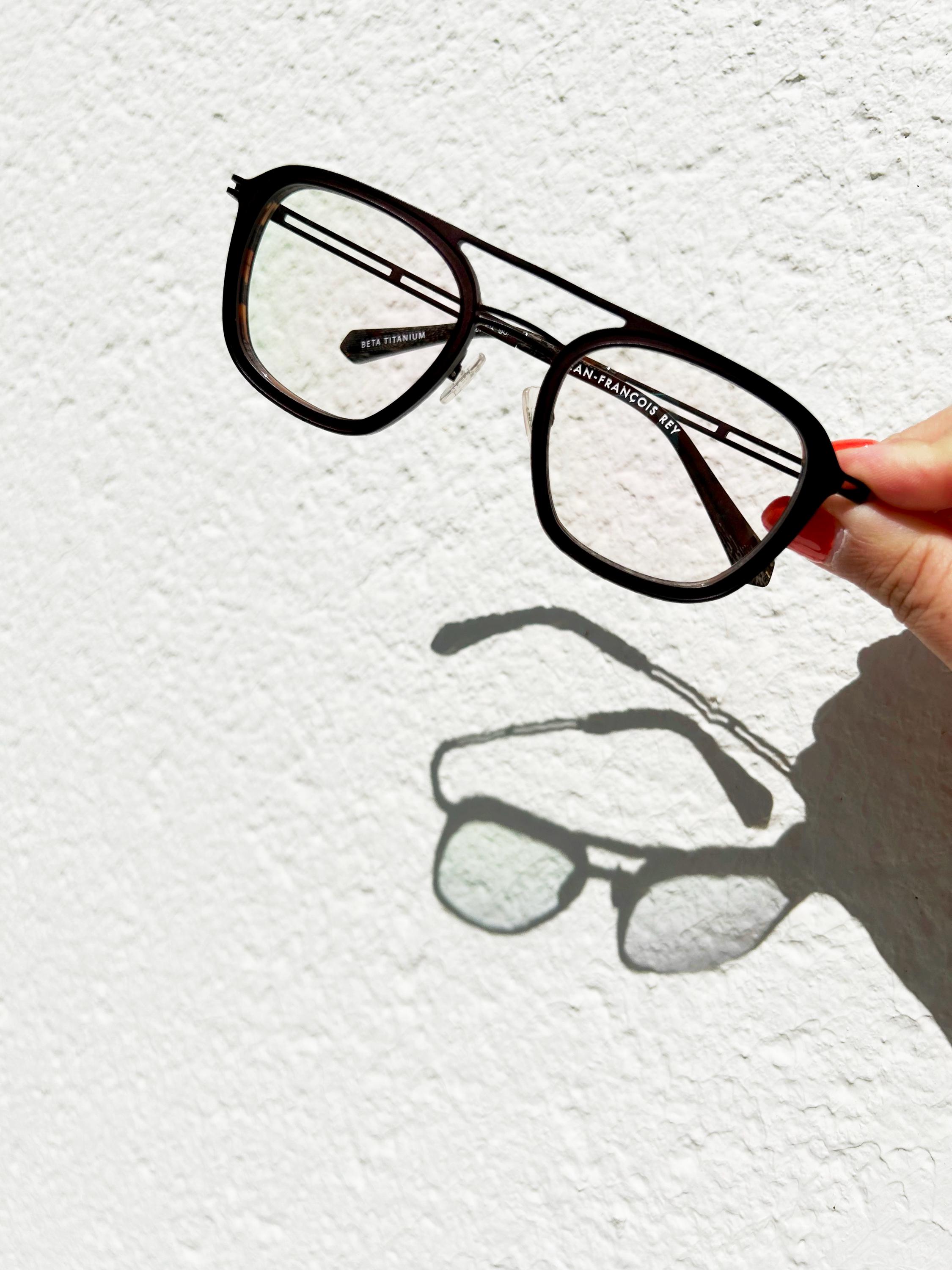 Lunettes De Vue Carrées JF REY JF2753 9099 - Monture Titane Marron, France, Créateur, Neuf Avec étiquettes