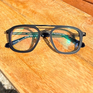 Square titanium eyeglasses, French designer JF REY JF2753 black - Made in France - Optical frame for men by Jean François Rey