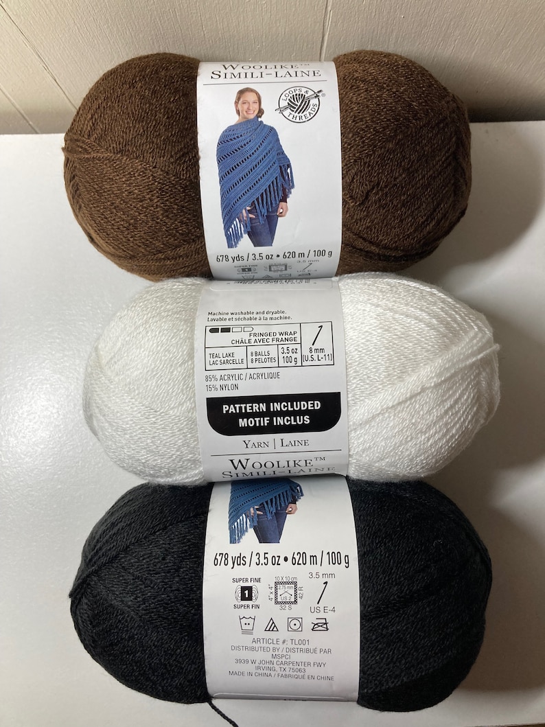 Woolike Simililaine Yarn Superfine 1 Vegan Loops & Etsy