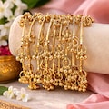 8 Pc Gold Ghungroo Bangles, Kashmiri Jingle Bell Bracelets, Jaipur Traditional Jewelry, Mehendi Wedding Favors, Indian Bridal Return Gifts product logo