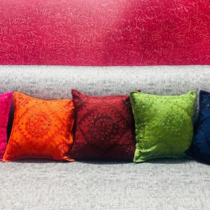Housses de coussin de travail miroir (16 x 16) - Couleurs vives assorties