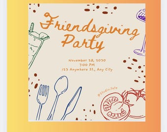 Friendsgiving Party Invitiation