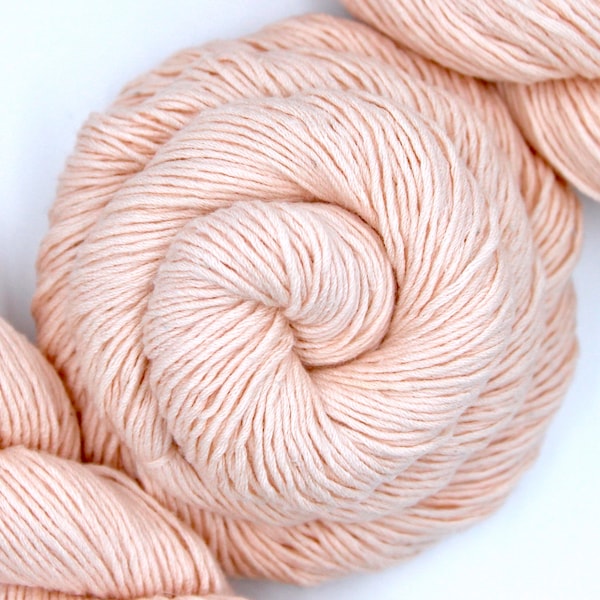 Rose Quartz - Recycled Cotton/ Nylon/ Rayon, Vegan, Eco Friendly, Reclaimed Sweater, Upcycled Yarn - Sport weight