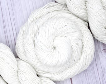 Cream - Recycled Cotton/ Acrylic, Reclaimed Sweater, Eco Friendly, Upcycled Vegan Yarn - Sport Weight