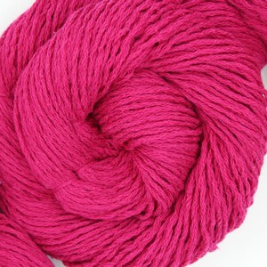Fruit Punch Pink - Recycled Cotton/ Nylon/ Wool,  Eco Friendly, Reclaimed Sweater, Upcycled Yarn - Worsted Weight