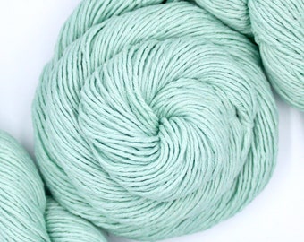 Seafoam Green - 100% algodão reciclado, vegano, ecológico, suéter recuperado, fio reciclado - Peso Dk