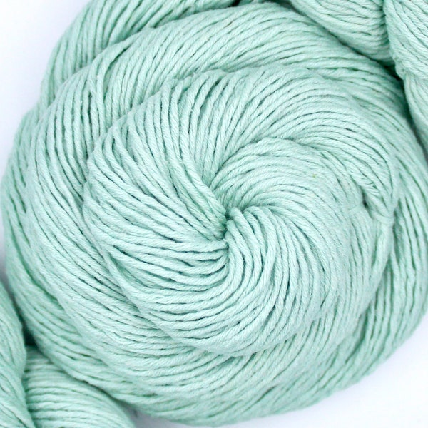 Seafoam Green - 100% Recycled Cotton, Vegan, Eco Friendly, Reclaimed Sweater, Upcycled Yarn - Dk Weight