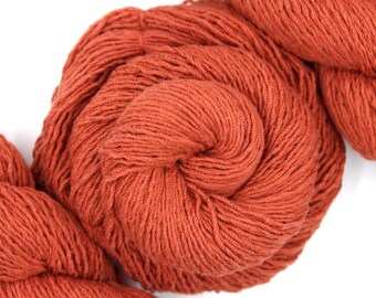 Terracotta - Recycled Cotton/ Acrylic, Vegan, Eco Friendly, Reclaimed Sweater, Upcycled Yarn - Fingering Weight
