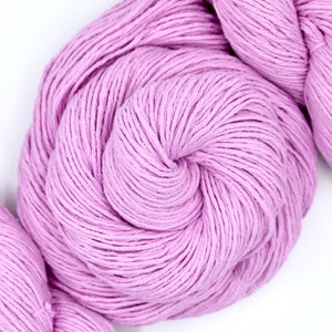 Lotus Pink - 100% Recycled Cotton, Vegan, Eco Friendly, Reclaimed Sweater, Upcycled Yarn - Sport Weight