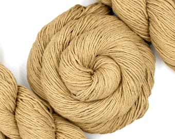 Latte Brown - 100% Recycled Cotton, Vegan, Eco Friendly, Reclaimed Sweater, Upcycled Yarn - Sport Weight