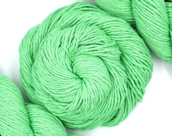 Mint Green - 100% Recycled Cotton, Vegan, Eco Friendly, Reclaimed Sweater, Upcycled Yarn - Worsted Weight