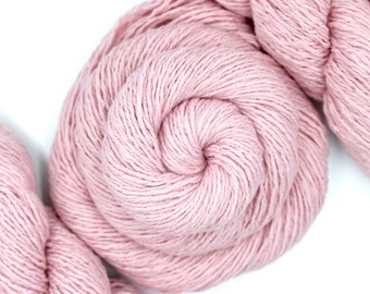 Peônia Rosa - Algodão Reciclado/Acrílico, Vegano, Ecológico, Suéter Recuperado, Fio Reciclado - Peso Esportivo