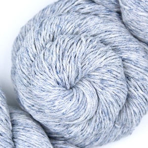 Glacier Blue - Recycled Cotton/ Acrylic, Eco Friendly, Reclaimed Sweater, Upcycled Yarn - DK weight