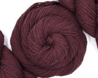 Rich Mahogany - Recycled Cotton/ Acrylic/ Nylon, Vegan, Eco Friendly, Reclaimed Sweater, Upcycled Yarn - Dk Weight