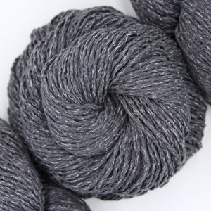 Anchor Grey - 100% Cotton Reclaimed Sweater Upcycled Yarn/ Recycled Yarn - Worsted Weight