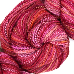 Tell Tale Heart - 100% Hand Dyed Merino Wool Hand Spun Yarn - Worsted Weight