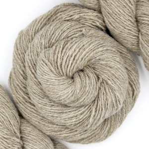 Oatmeal Tan - Recycled Lamb&#39;s Wool/ Nylon, Eco Friendly, Reclaimed Sweater, Upcycled Yarn - Sport Weight